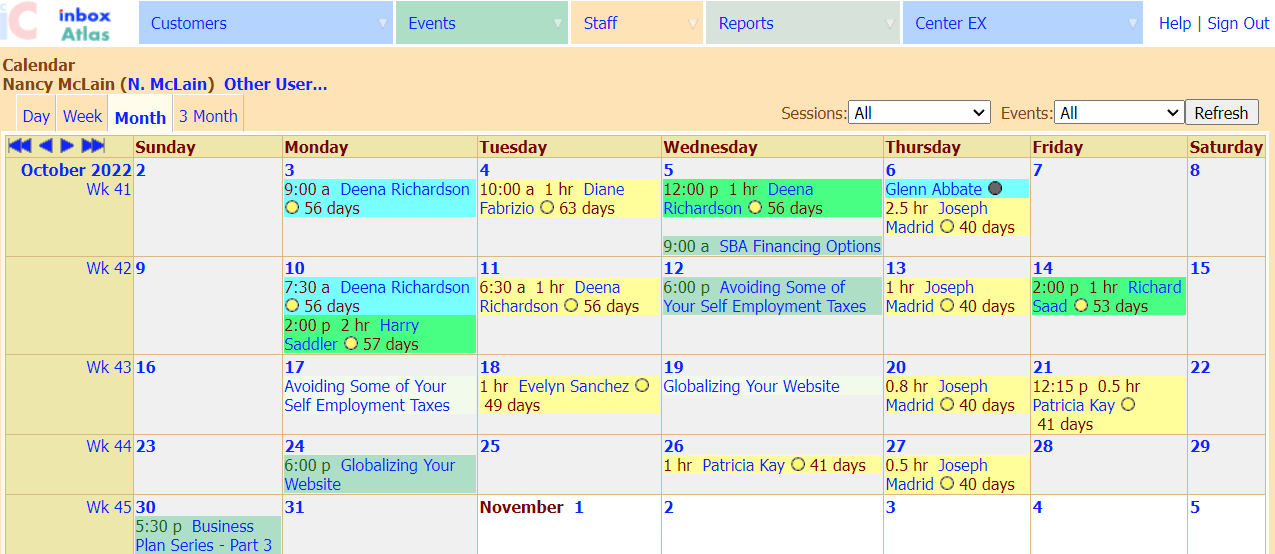 Calendar View